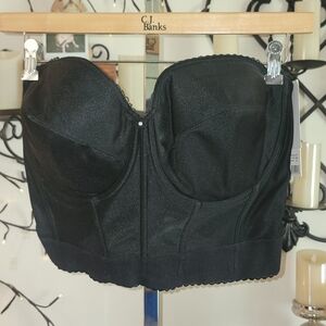 Dominique Womens Noemi Backless Strapkess Bustier Bra Black